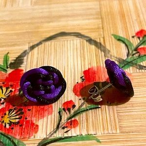 Royal Purple Chinese Earrings